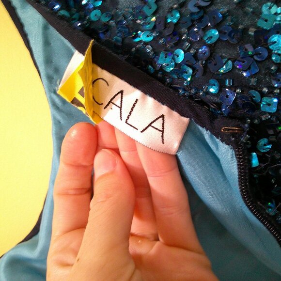 Scala Blue Sequin Mini Dress - Picture 8 of 10